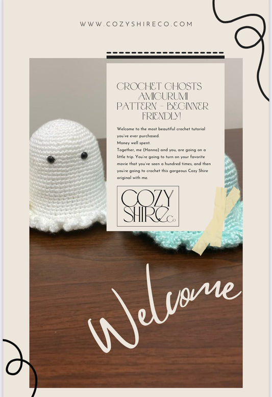 Beginner - Friendly Crochet Ghost Pattern – Cute & Customizable Halloween Décor - Cozy Shire Co.