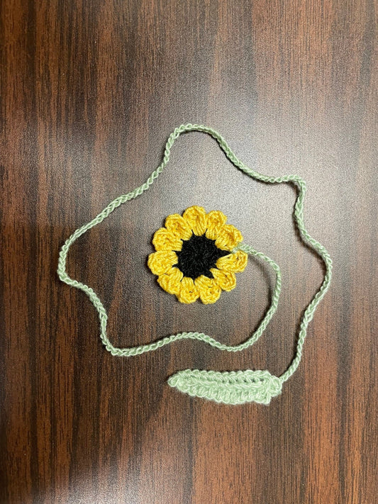 Crochet sunflower bookmark - Cozy Shire Co.