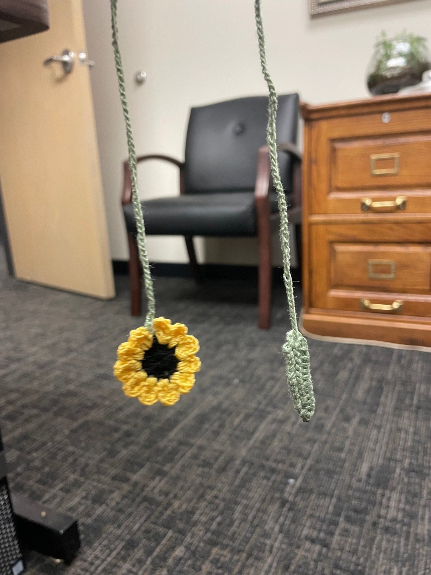 Crochet sunflower bookmark - Cozy Shire Co.